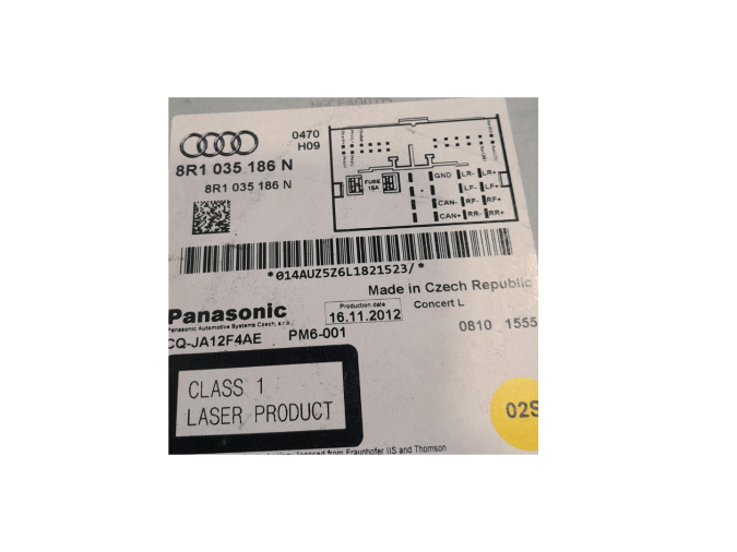 SISTEMA DE AUDIO AUDI A4 2012