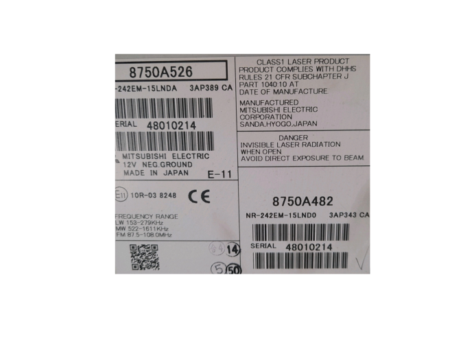 SISTEMA AUDIO MITSUBISHI OUTLANDER 2014