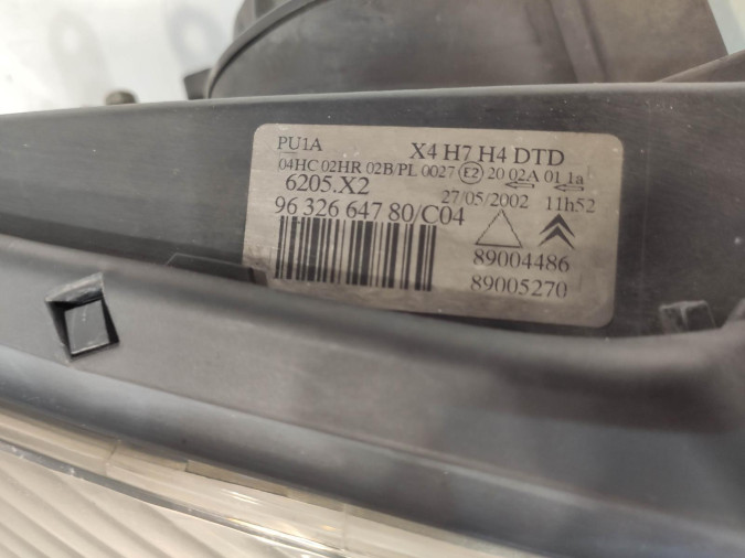 FARO DELANTERO DERECHO CITROEN C5 2002