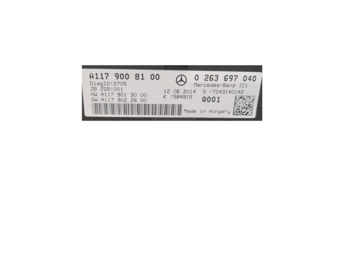 CUANDRO INSTRUMENTOS MERCEDES CLA 220 CDI / D 2014