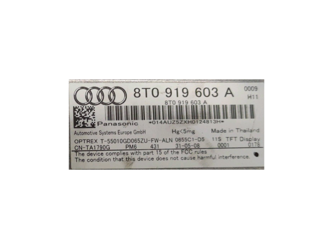 Display Radio Multifunción AUDI A4 2009