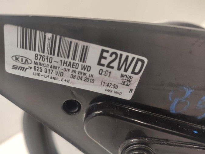 RETROVISOR DERECHO KIA CEED BLANCO 2010