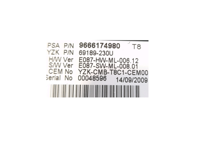 Cuadro instrumentos PEUGEOT 5008 2009