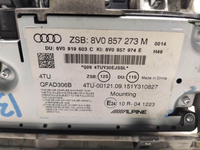 Display Radio Multifunción AUDI A3 2018
