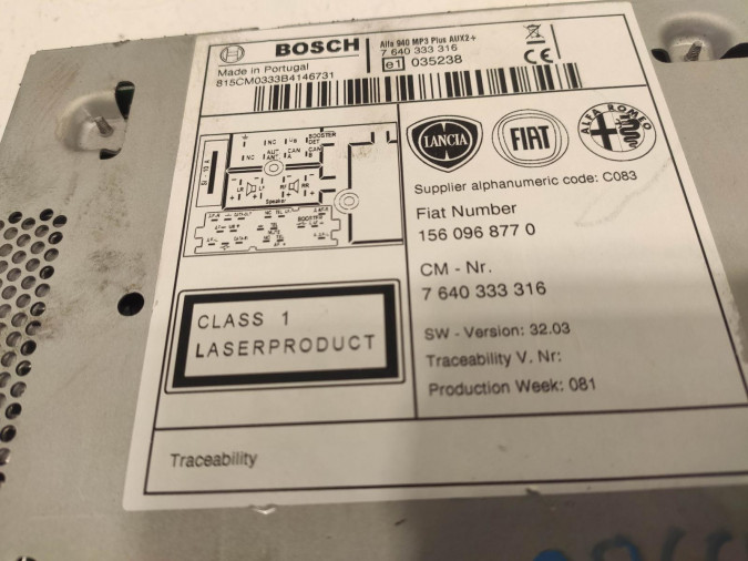 RADIO CD ALFA ROMEO GIULIETTA 2011