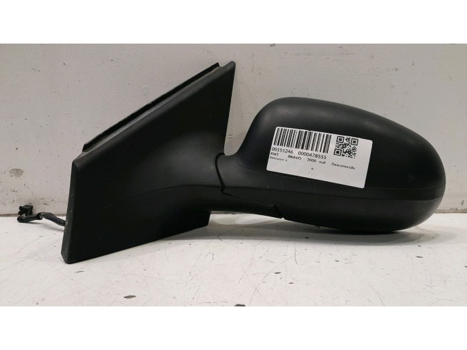 RETROVISOR IZQUIERDO FIAT BRAVO NEGRO SIN PINTAR 2000