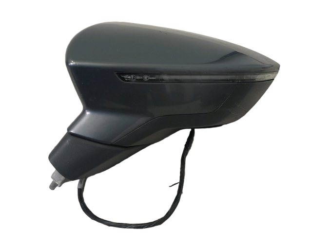 RETROVISOR IZQUIERDO SEAT LEON GRIS OSCURO 2016