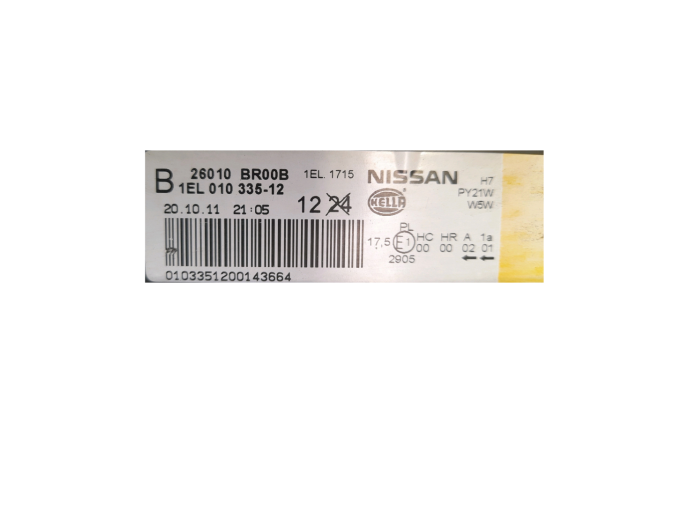 FARO DELANTERO DERECHO NISSAN QASHQAI / QASHQAI+2 2011