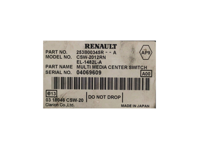 MANDO CONTROLADOR DE NAVEGADOR GPS RENAULT MÉGANE SCÉNIC 2011