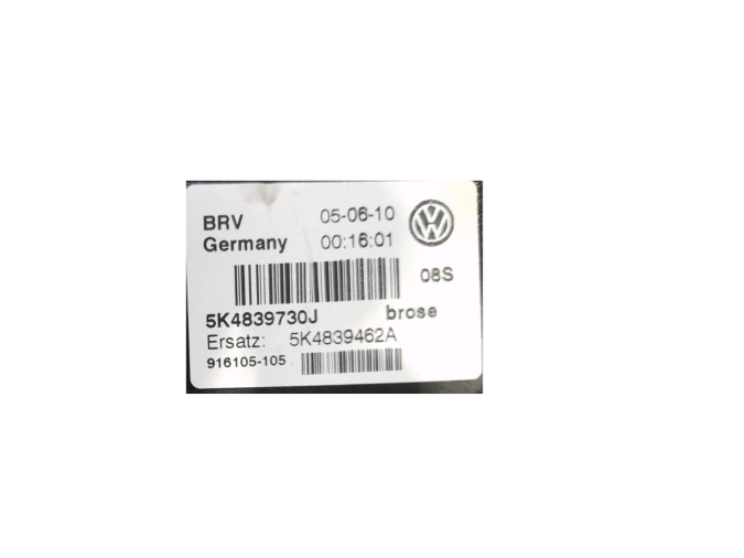 ELEVALUNAS TRASERO DERECHO VOLKSWAGEN GOLF 2010