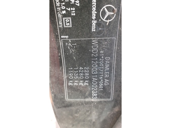 ALOJAM.RUEDA REP. MERCEDES E 250 CDI / BLUETEC 2010