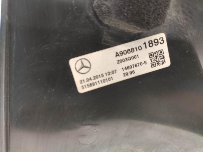 RETROVISOR IZQUIERDO MERCEDES SPRINTER NEGRO SIN PINTAR 2016