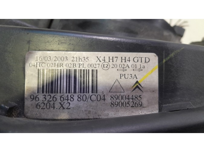 FARO DELANTERO IZQUIERDO CITROEN C5 2003