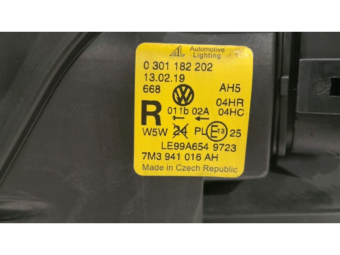 FARO DELANTERO DERECHO VOLKSWAGEN SHARAN 38104
