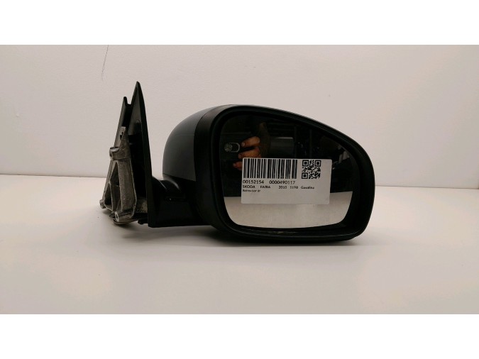 RETROVISOR DERECHO SKODA FABIA GRIS SIN PINTAR 2010