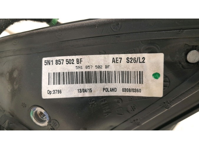 RETROVISOR DERECHO VOLKSWAGEN TIGUAN CHAMPAN 42150