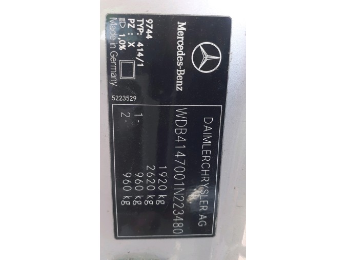 Radiador de Agua MERCEDES VANEO 1.9 2003