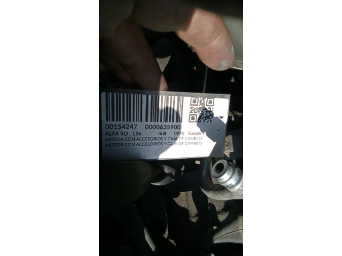 MOTOR CON ACCESORIOS Y CAJA DE CAMBIOS ALFA ROMEO 156 2001