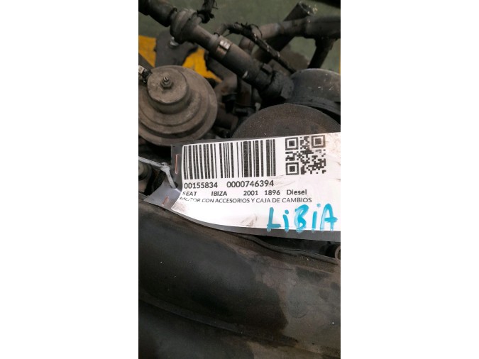 MOTOR CON ACCESORIOS Y CAJA DE CAMBIOS SEAT IBIZA 2001