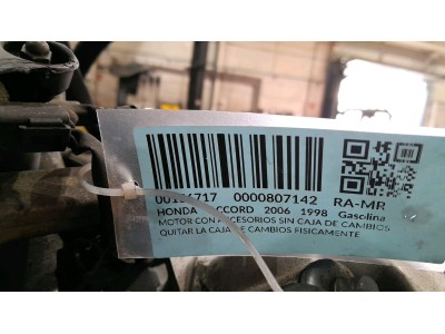 MOTOR CON ACCESORIOS SIN CAJA DE CAMBIOS HONDA ACCORD