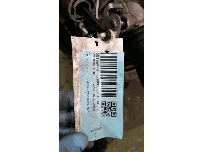MOTOR CON ACCESORIOS Y CAJA DE CAMBIOS VOLKSWAGEN GOLF 2002