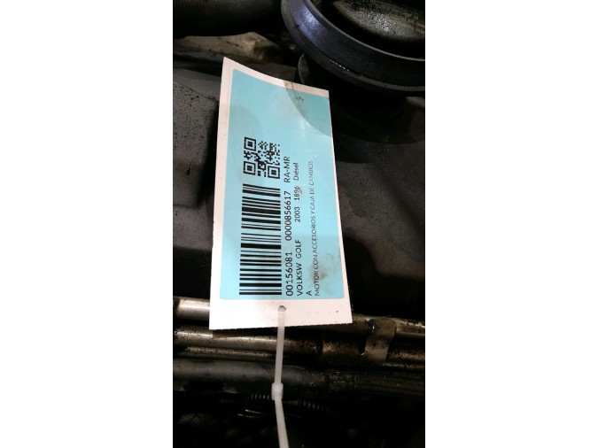 MOTOR CON ACCESORIOS Y CAJA DE CAMBIOS VOLKSWAGEN GOLF 2003