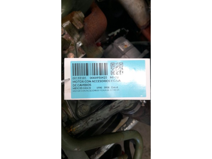 MOTOR CON ACCESORIOS Y CAJA DE CAMBIOS MERCEDES 814 D 1990
