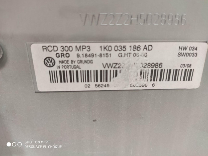 Radio CD VOLKSWAGEN GOLF 2008