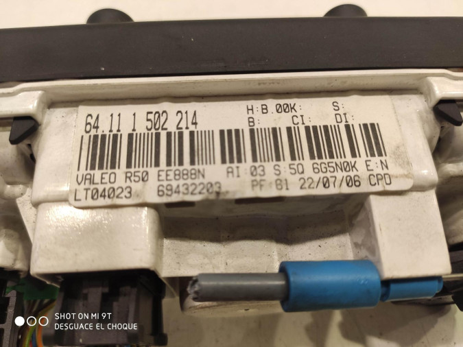 MANDO CALEFACCIÓN MINI (BMW) MINI 2006