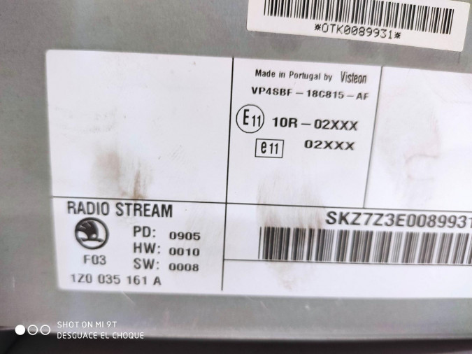 Radio CD SKODA OCTAVIA 2006
