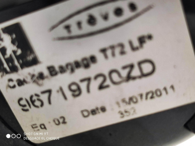 Bandeja Trasera PEUGEOT 308 2011