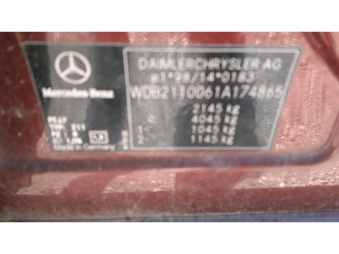 MECANICA DELANTERA SIN CUNA MERCEDES E 220 CDI 2004