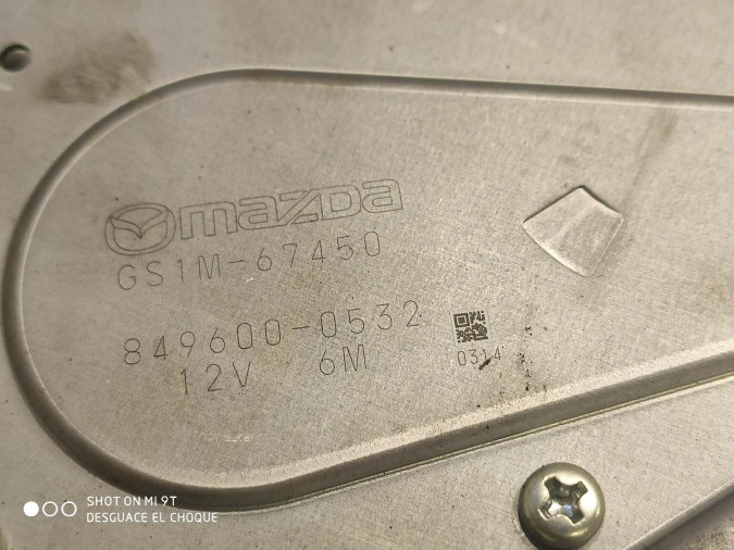 Motor Limpiaparabrisas trasero MAZDA 6 2010
