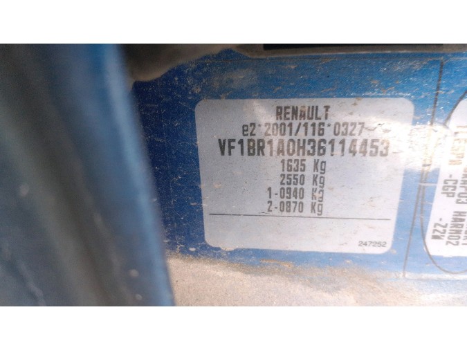 PRETENSOR CINTURÓN DELANTERO DERECHO RENAULT CLIO 2006