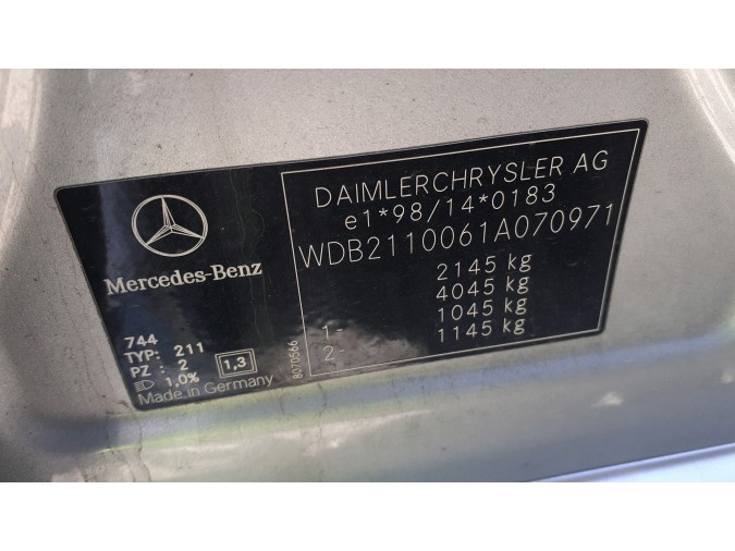 ELEVALUNAS DELANTERO DERECHO MERCEDES E 220 CDI 2002