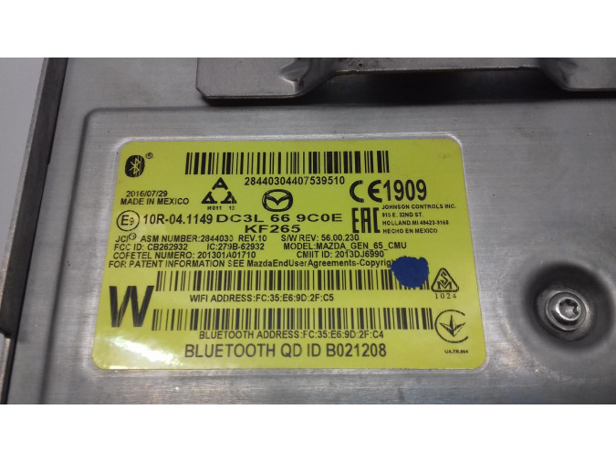 RADIO CD SO MAZDA 2 2016