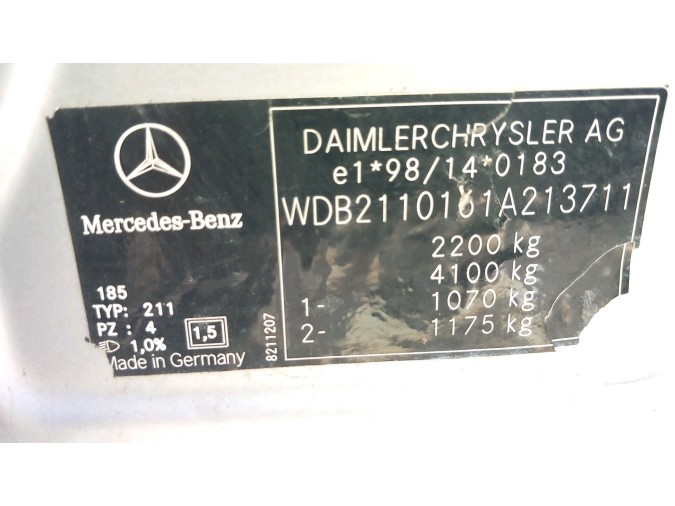 Eje transmisión MERCEDES E 270 CDI 2003