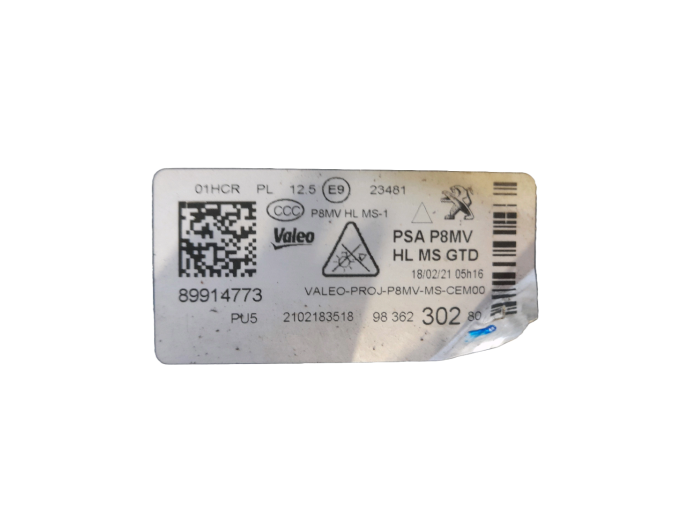 FARO IZQUIERDO PEUGEOT 3008 THP 2021