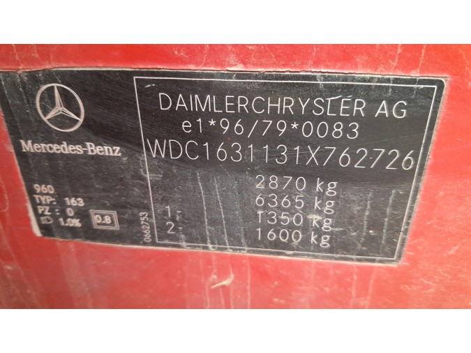ELEVALUNAS TRASERO DERECHO MERCEDES ML 270 CDI 2002