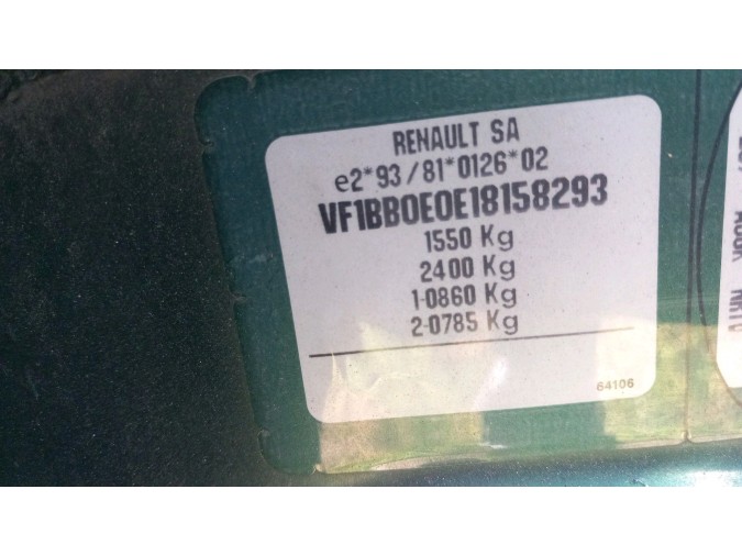 CERRADURA PUERTA TRASERA IZQUIERDA RENAULT CLIO 1998