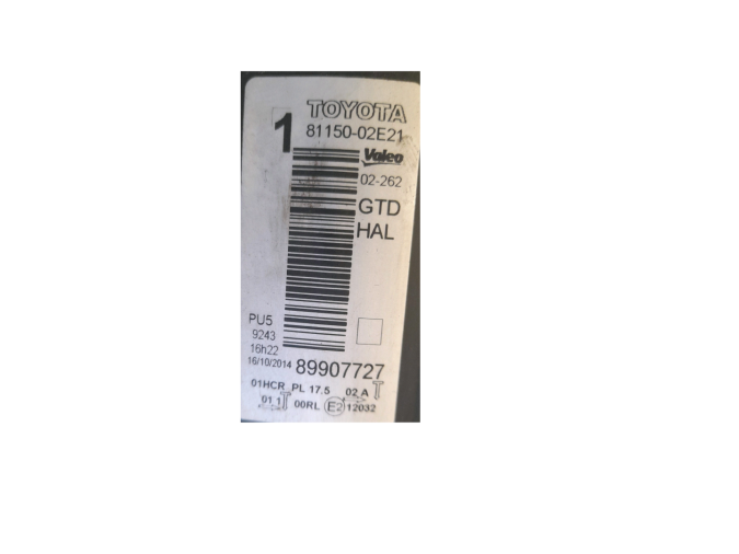 FARO DELANTERO IZQUIERDO TOYOTA AURIS 2015