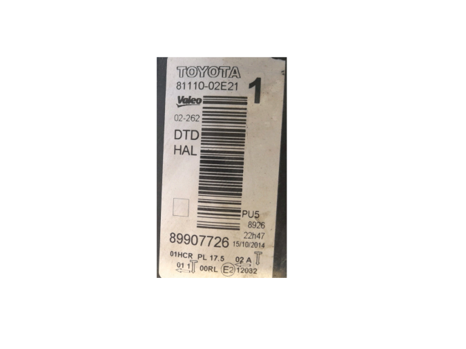 FARO DELANTERO DERECHO TOYOTA AURIS 2015