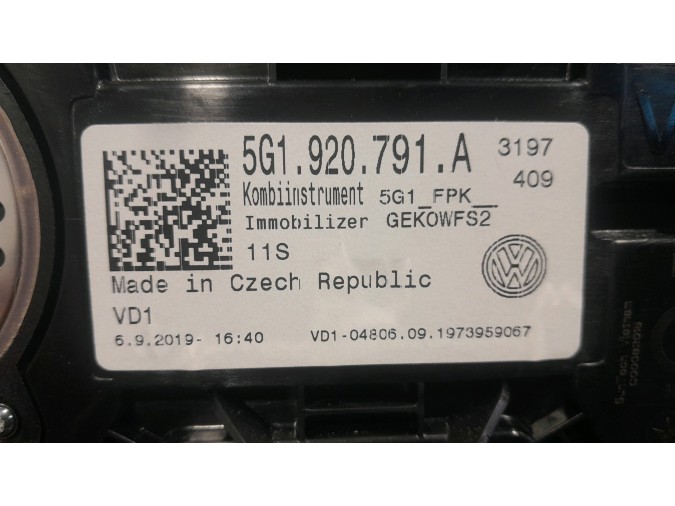 Cuadro instrumentos VOLKSWAGEN GOLF 2018