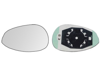 CRISTAL+BASE RETROVISOR DERECHO Fiat 500 (07-11). 31304322