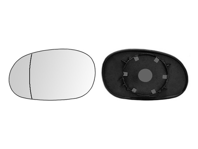CRISTAL+BASE RETROVISOR IZQUIERDO Renault Laguna (93-00). 31804531