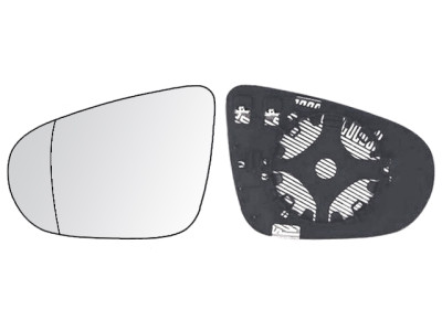 CRISTAL+BASE RETROVISOR IZQUIERDO VW Golf VI (08-12). 31910941