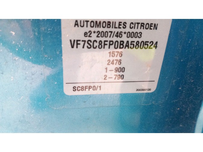 ACCION.ASIENTO DEL.D CITROEN C3 2011