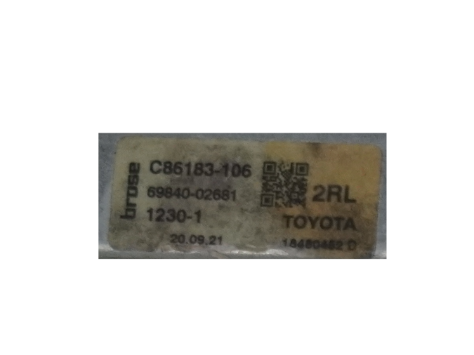 ELEVALUNAS TRASERO IZQUIERDO TOYOTA COROLLA 2021