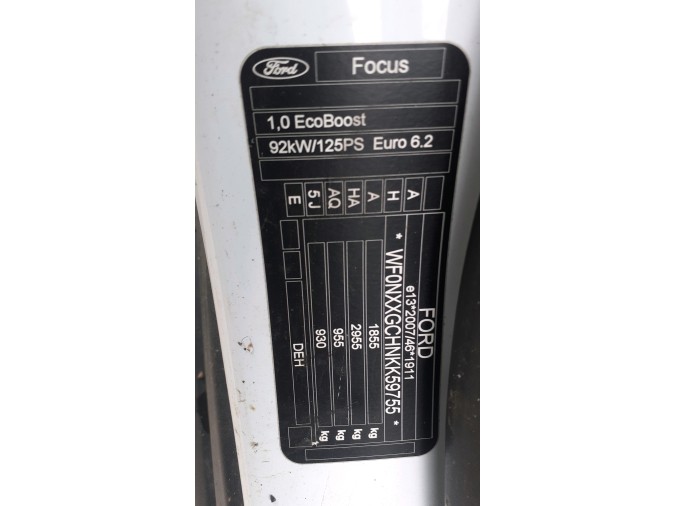 RESPALDO TR.I. FORD FOCUS 2019