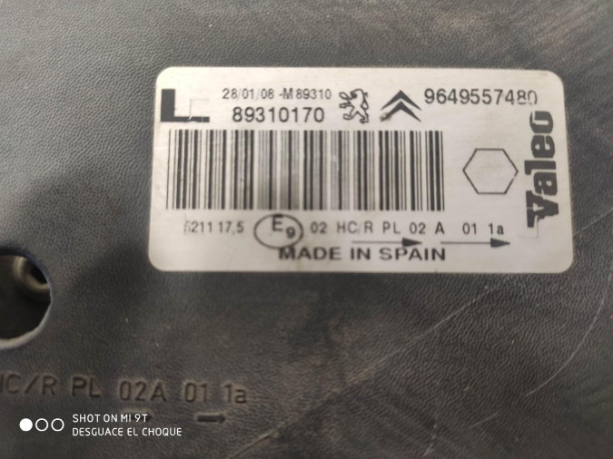 FARO DELANTERO IZQUIERDO CITROEN XSARA PICASSO 2008
